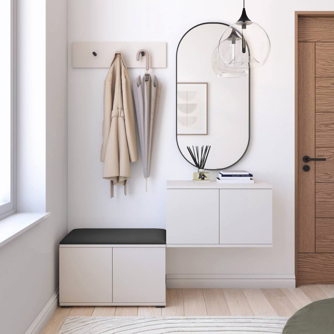 Předsíňová stěna Emi 21 - bílá