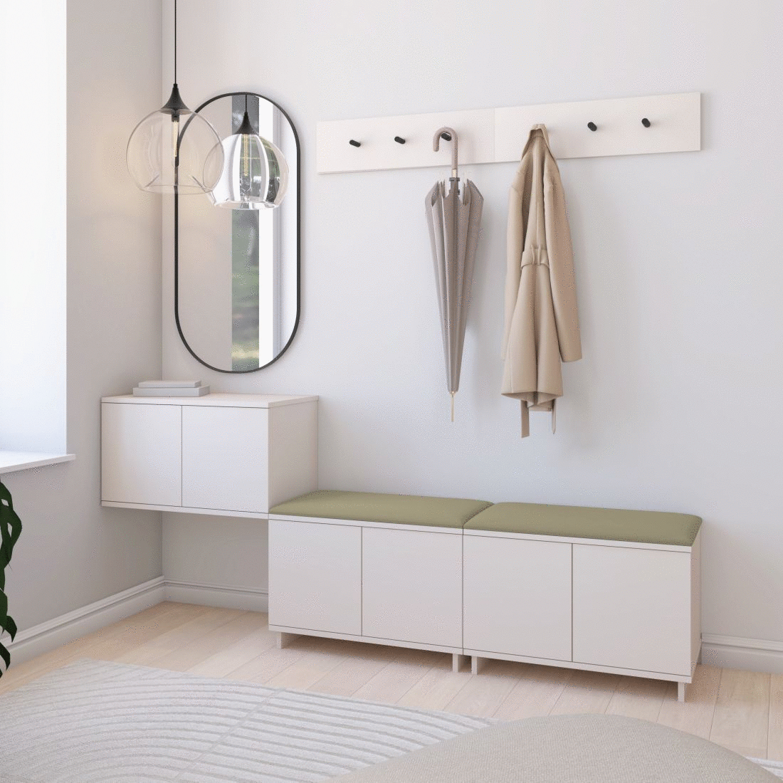 Předsíňová stěna Emi 21 - bílá