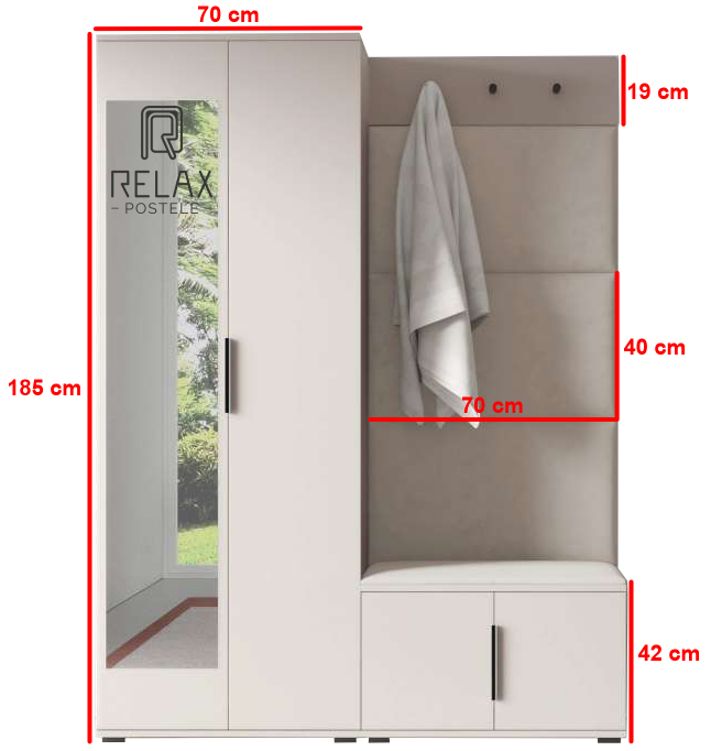 Předsíňová stěna Emi 21 - bílá