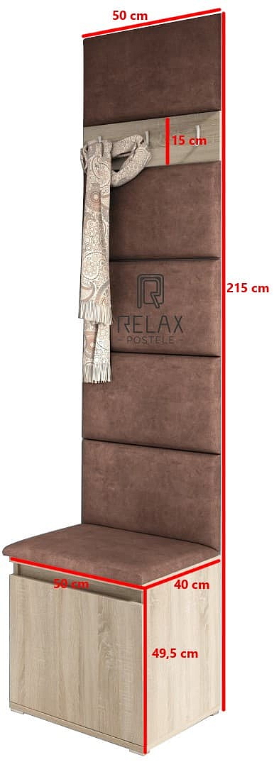 Předsíňová stěna Emi 7 - sonoma