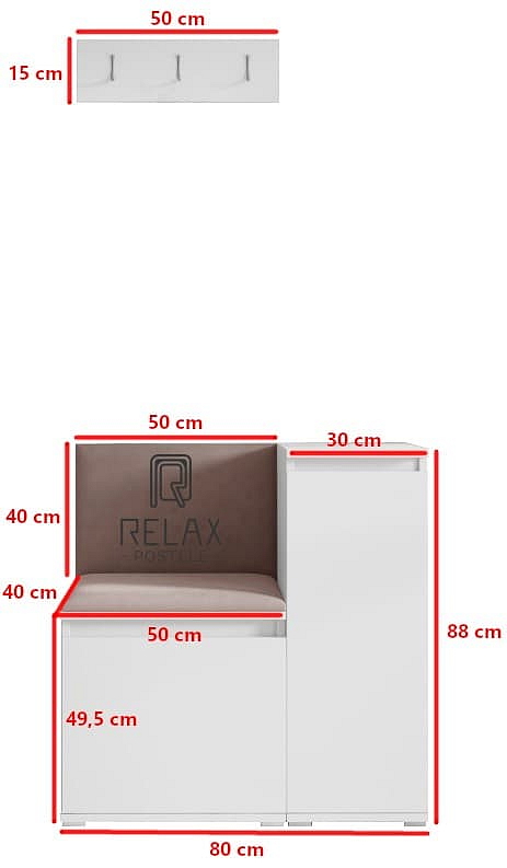 Předsíňová stěna Emi 30 - bílá