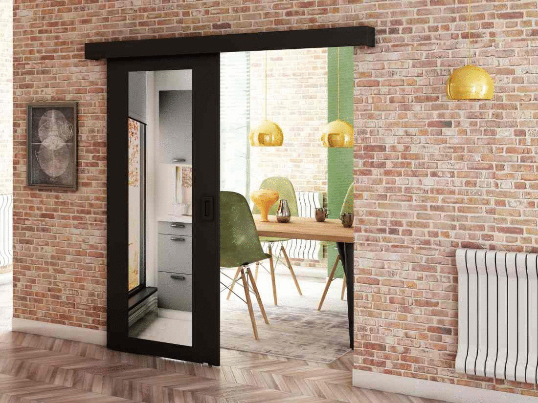 Posuvné dveře se zrcadlem Beni II - 90 cm