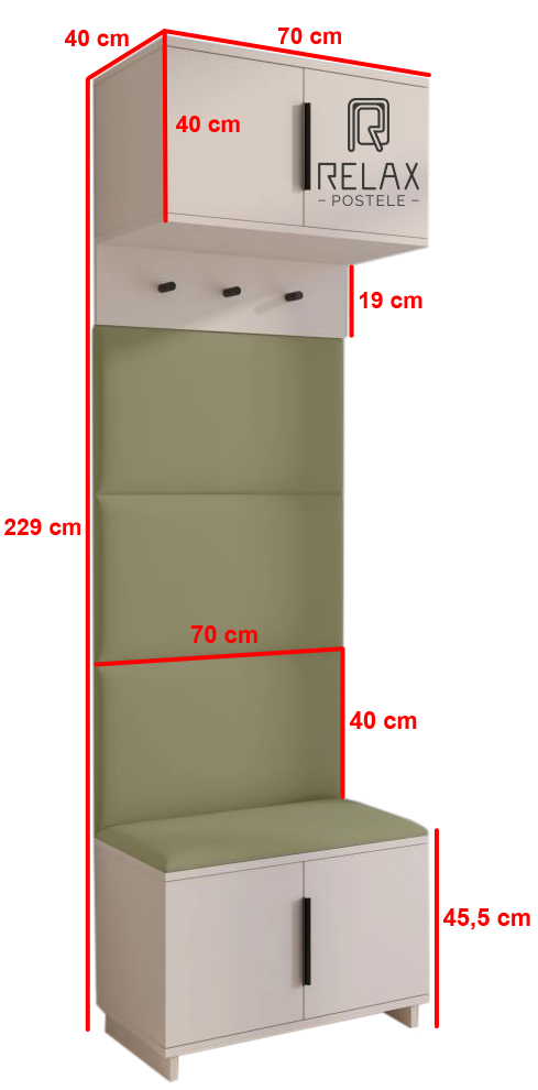 Předsíňová stěna Emi 21 - bílá