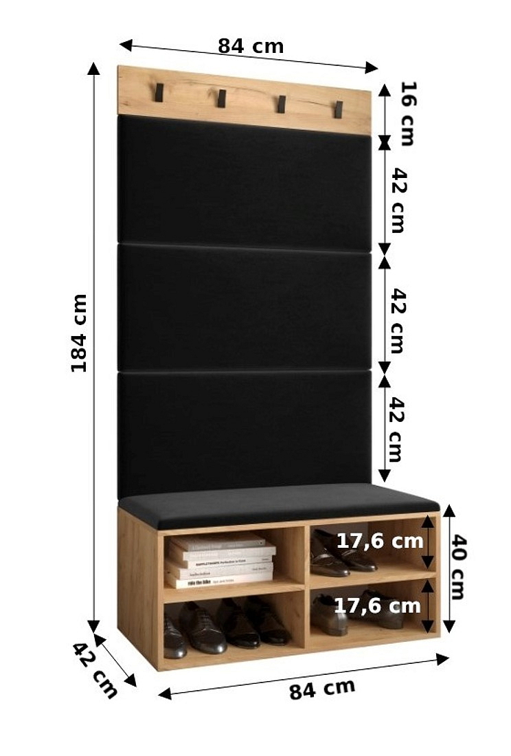 Předsíňová stěna Miro 2 - bílá