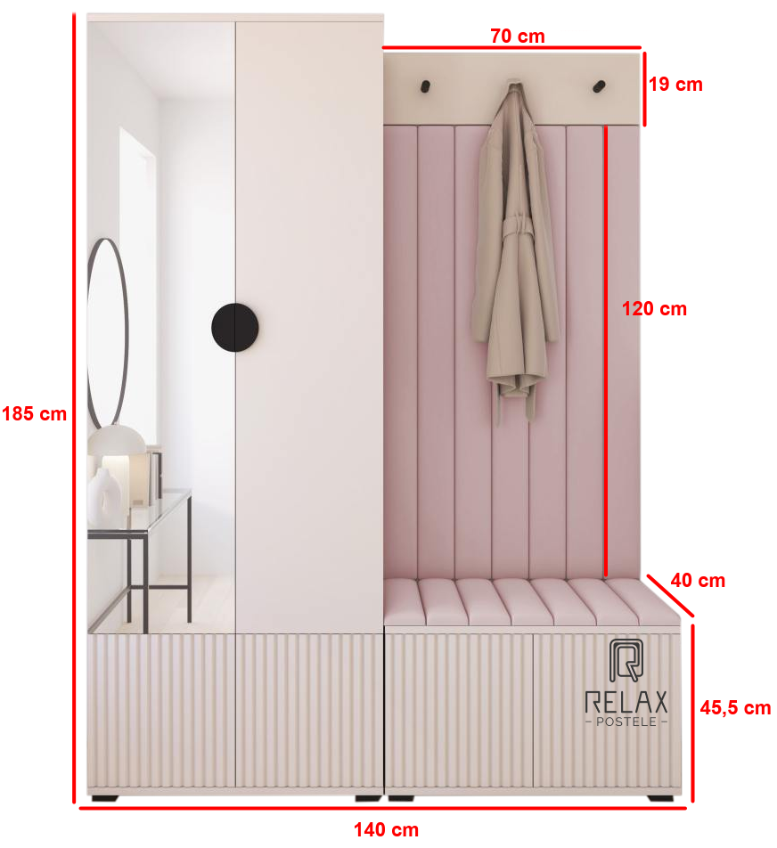 Předsíňová stěna Emi 21 - bílá