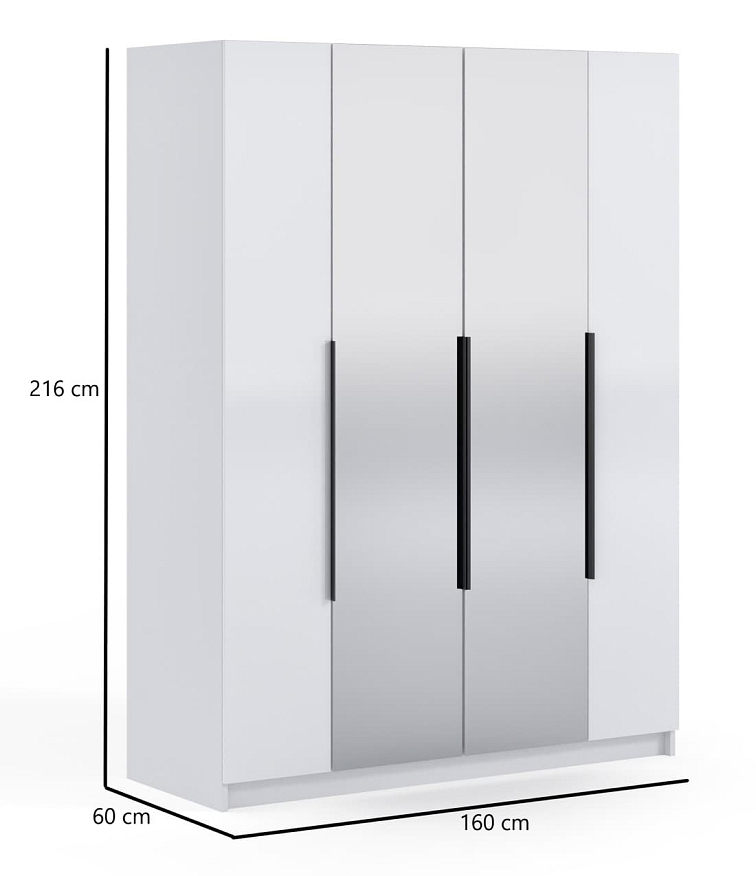Šatní skříň se zrcadlem 160 cm - Paris
