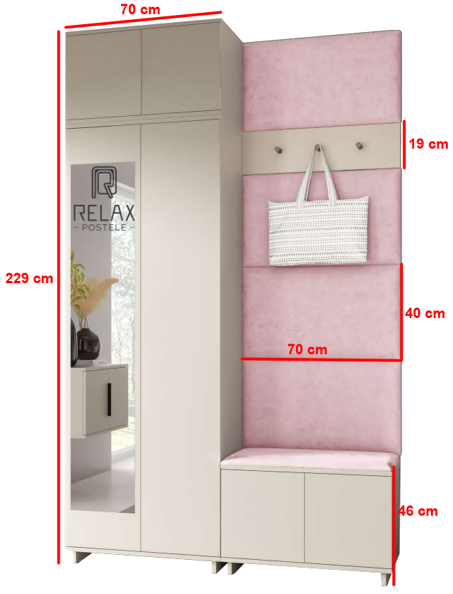 Předsíňová stěna Emi 21 - bílá