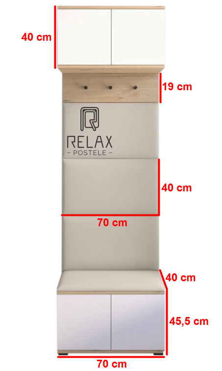 Předsíňová stěna Emi 21 - bílá