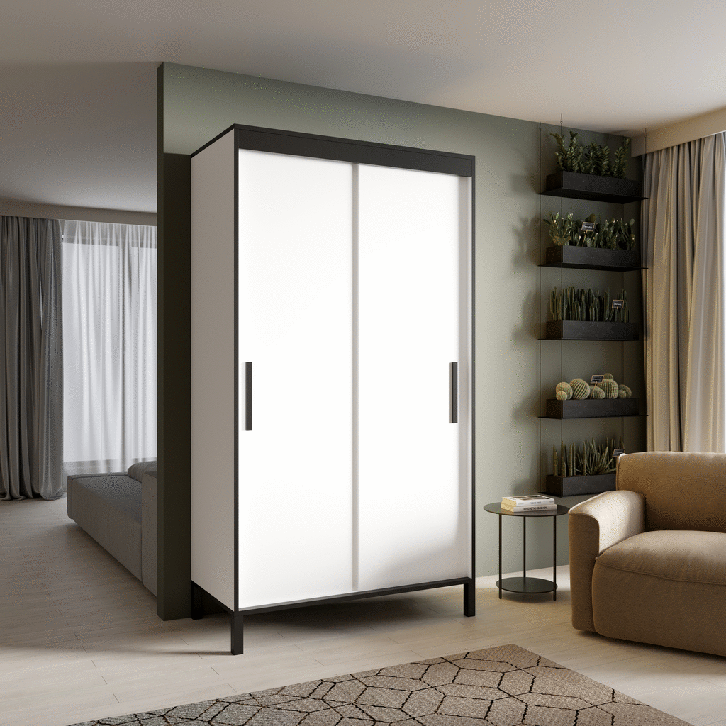 Šatní skříň s posuvnými dveřmi Brig - 120 cm