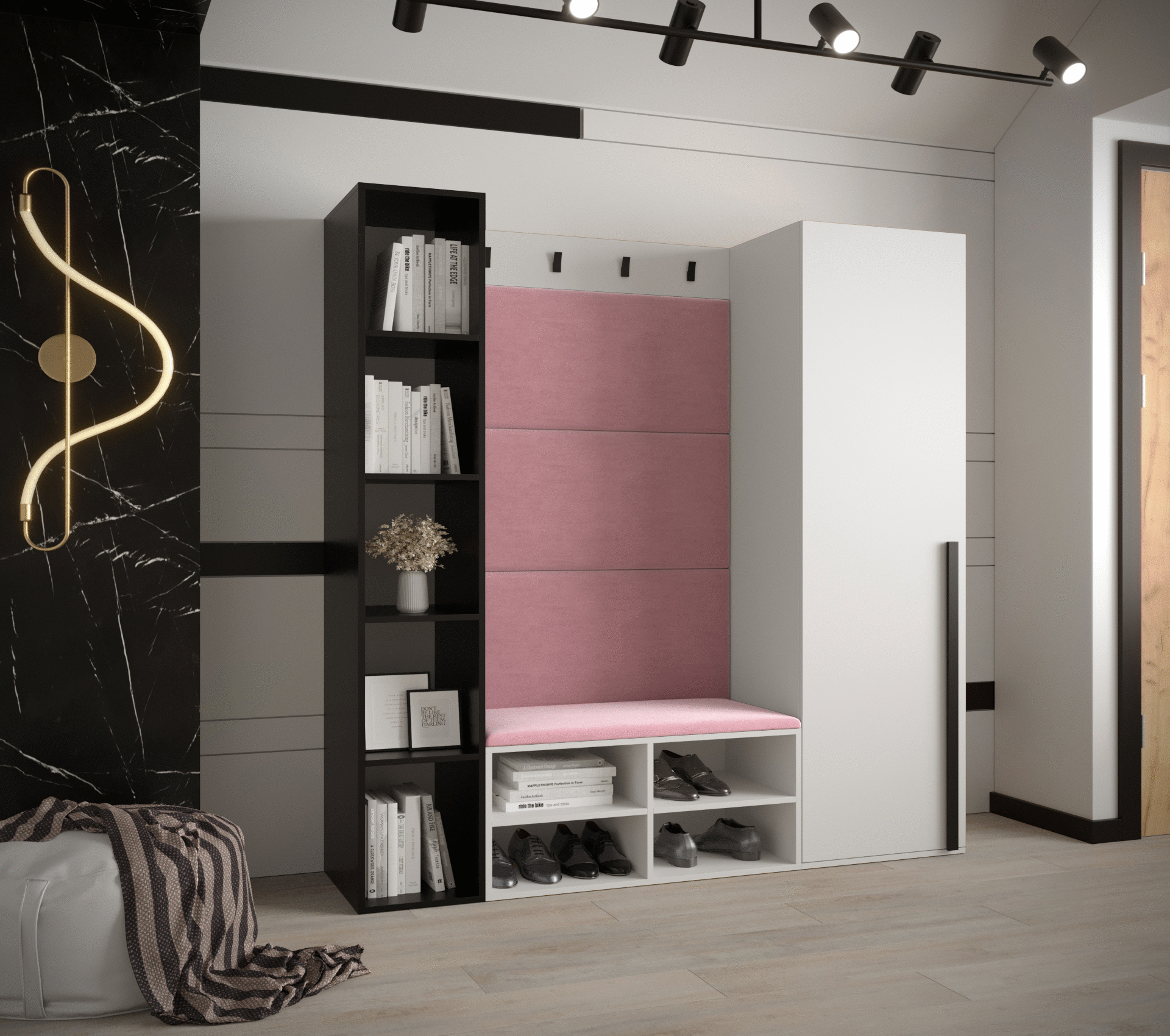 Předsíňová stěna Miro 3 - bílá