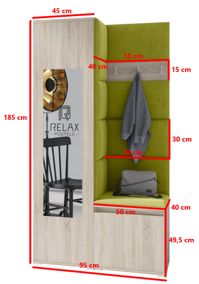 Předsíňová stěna Emi 13 - sonoma