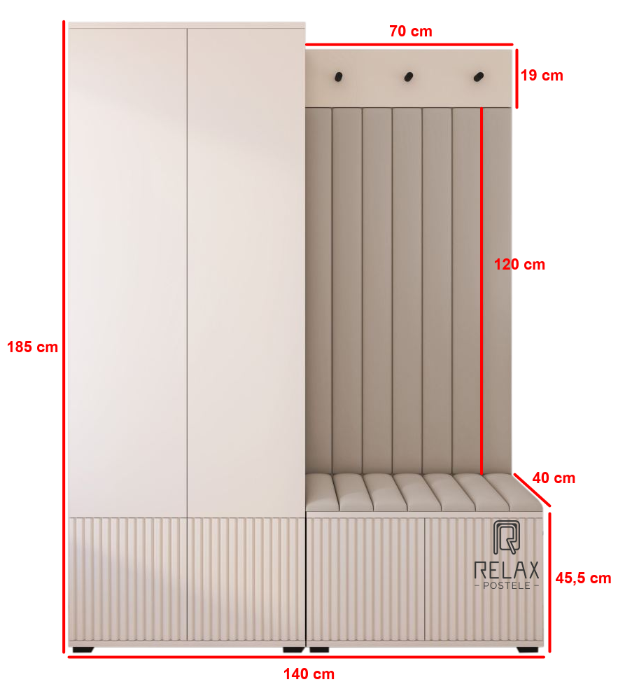Předsíňová stěna Emi 21 - bílá