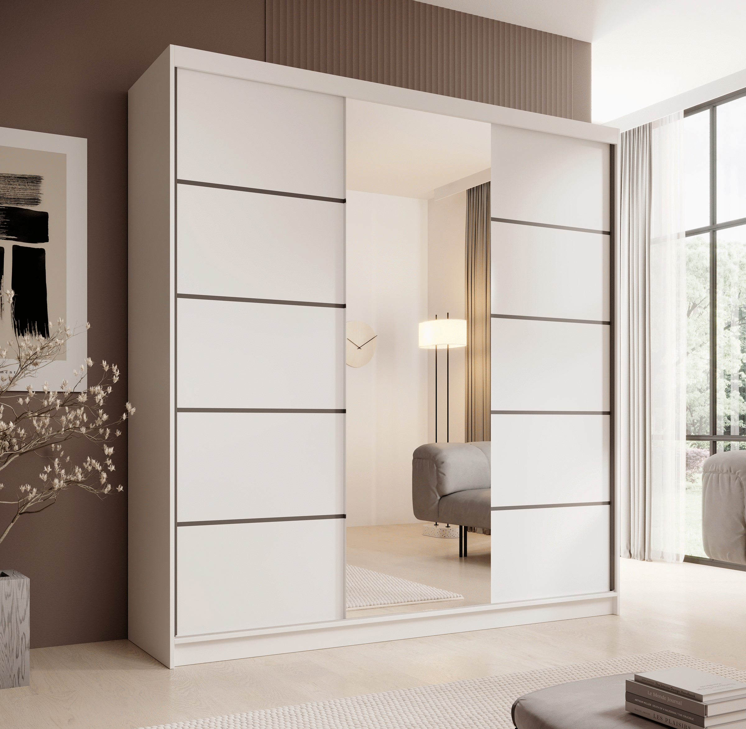 Šatní skříň s posuvnými dveřmi Sonic - 200 cm