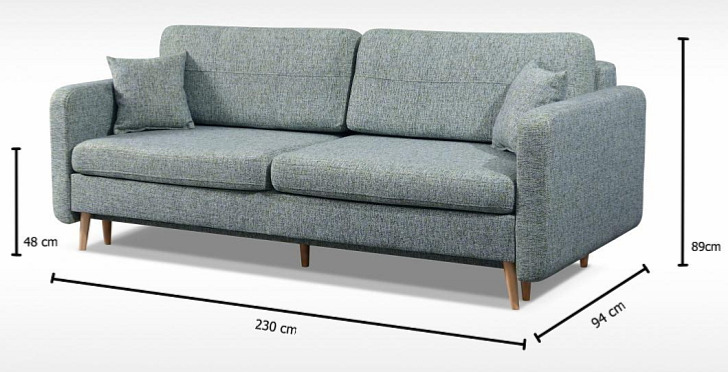 Rozkládací pohovka Prince - hnědá