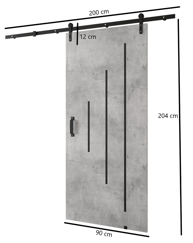 Posuvné dveře Loftiko Y - 90 cm