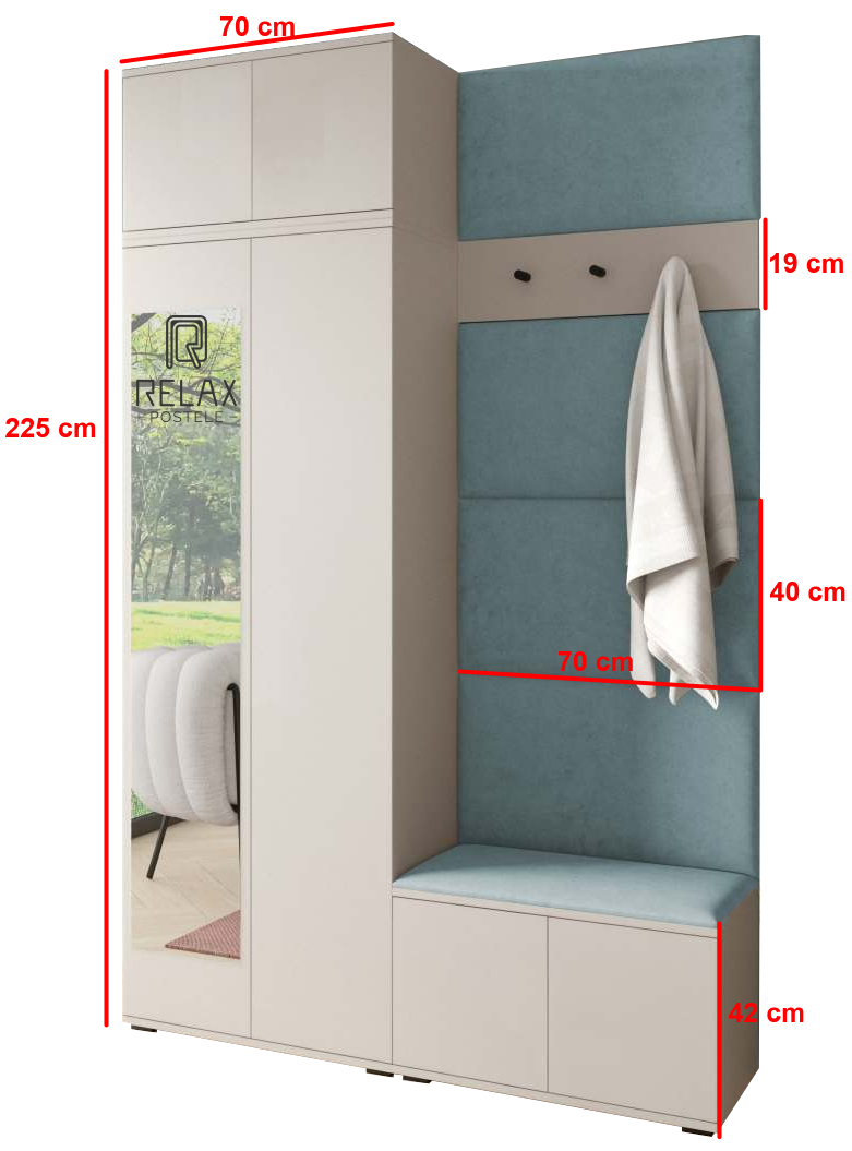 Předsíňová stěna Emi 21 - bílá