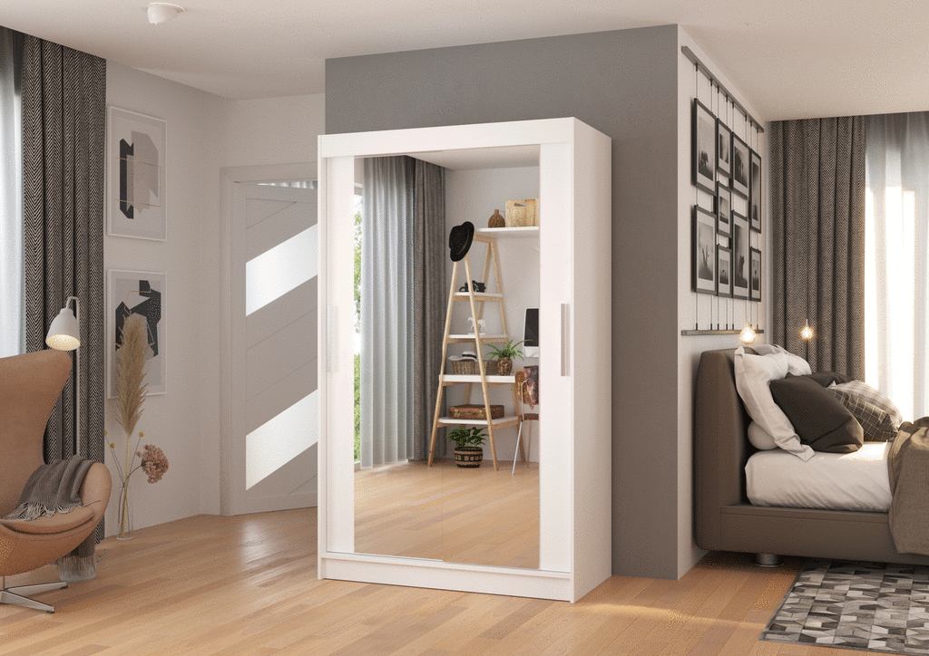 Šatní skříň s posuvnými dveřmi Tibago - 120 cm