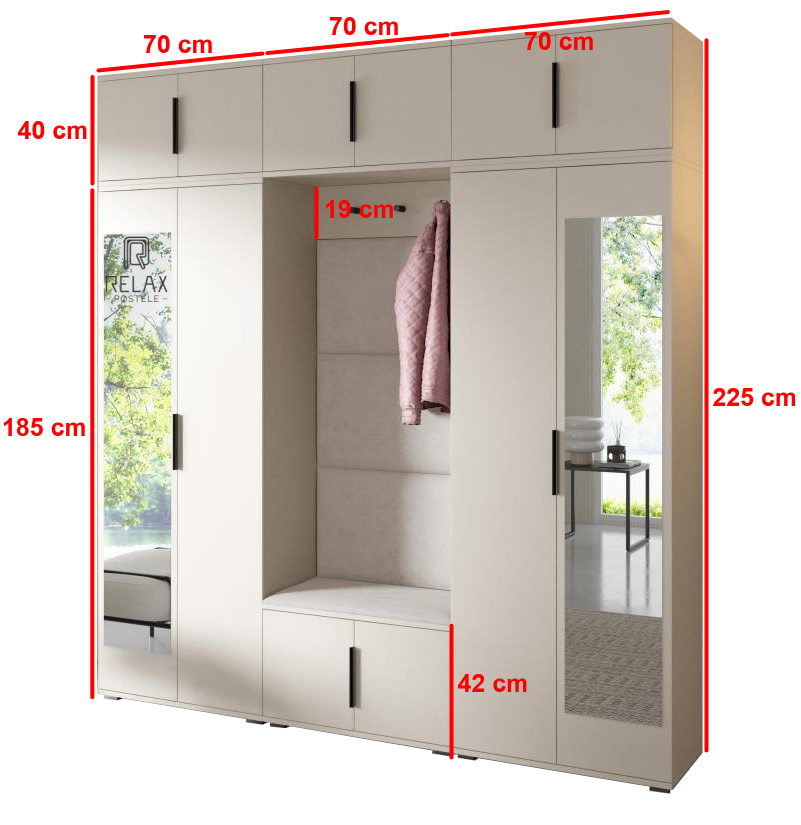 Předsíňová stěna Emi 21 - bílá