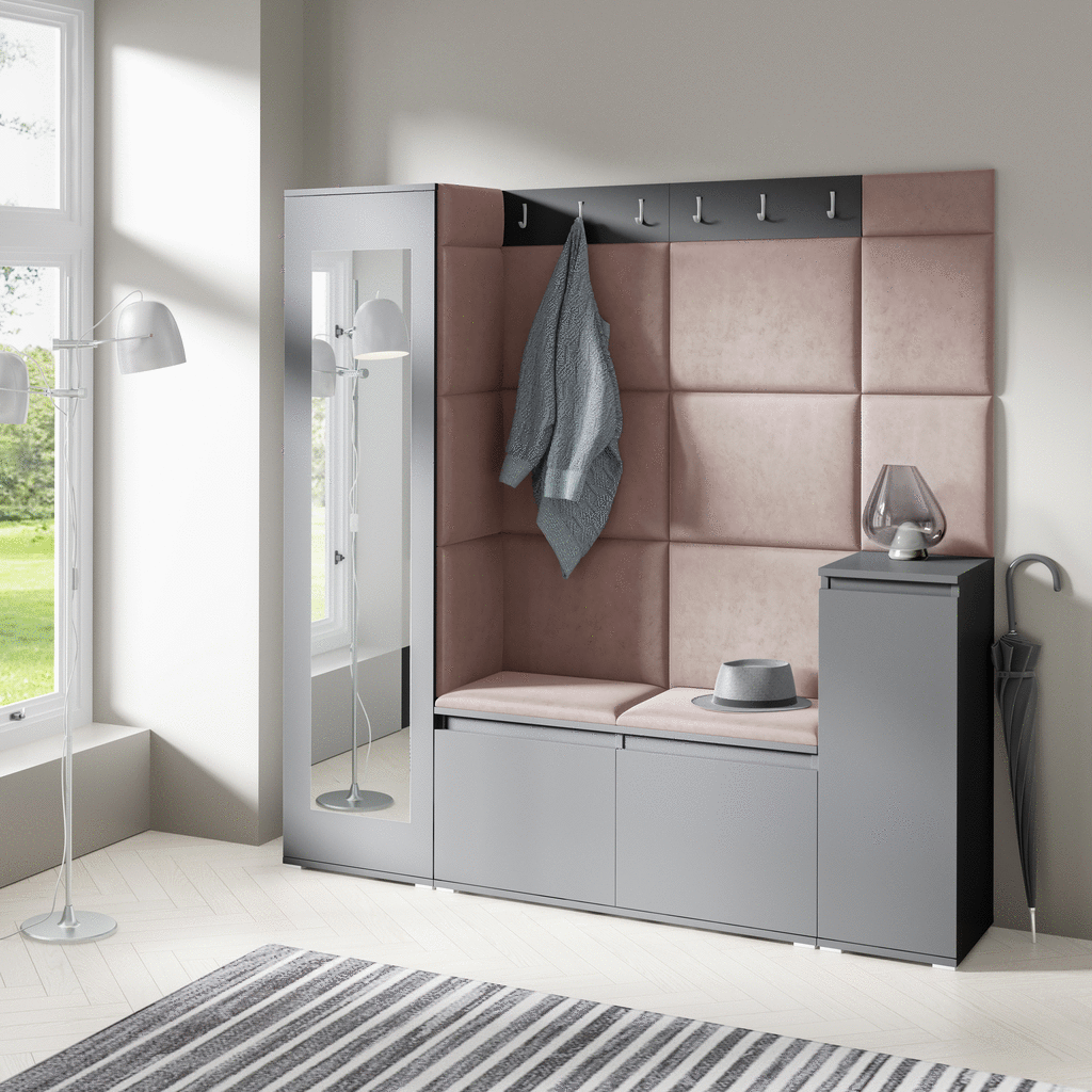 Předsíňová stěna Emi 28 - grafit