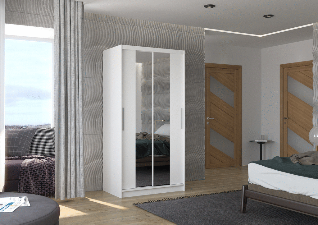Šatní skříň s posuvnými dveřmi Iness - 100 cm
