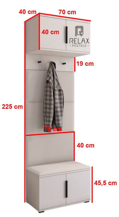 Předsíňová stěna Emi 21 - bílá