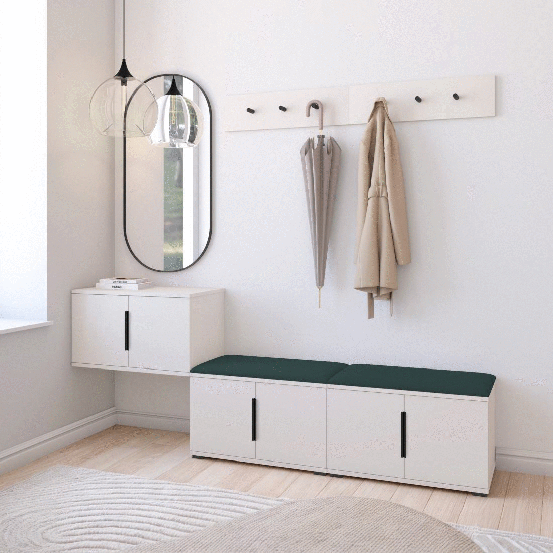 Předsíňová stěna Emi 21 - bílá