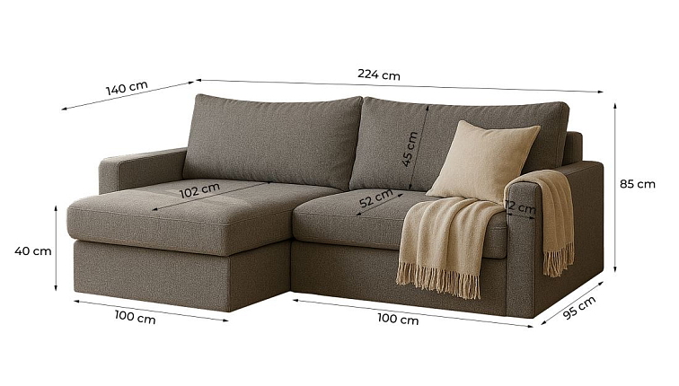 Rozkládací sedací souprava do L Faro mini - Zelená 14