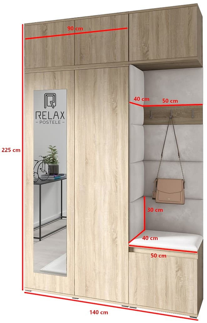 Předsíňová stěna Emi 18 - sonoma
