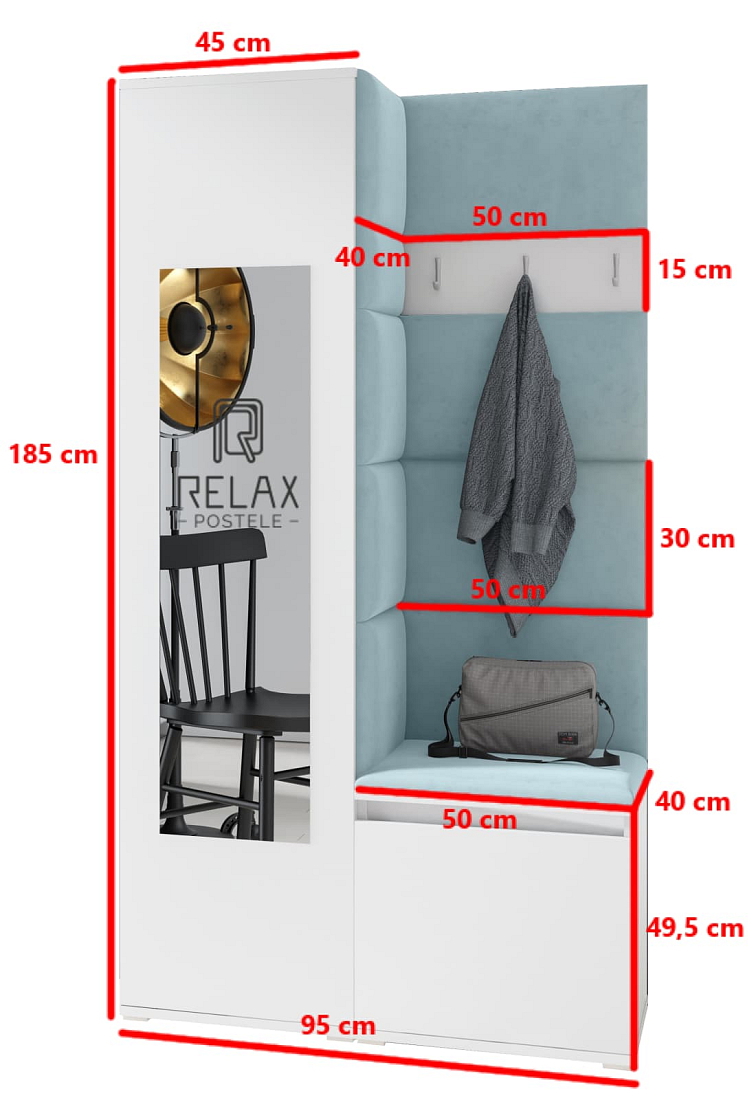 Předsíňová stěna Emi 13 - bílá