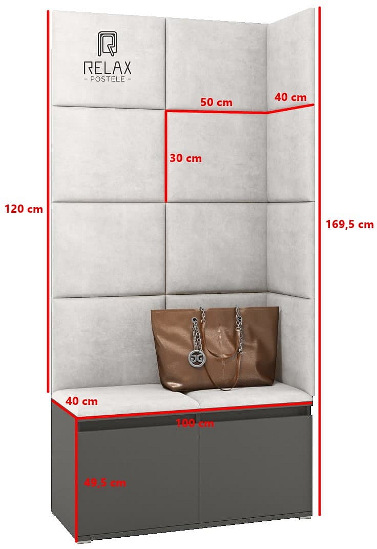 Předsíňová stěna Emi 2 - grafit