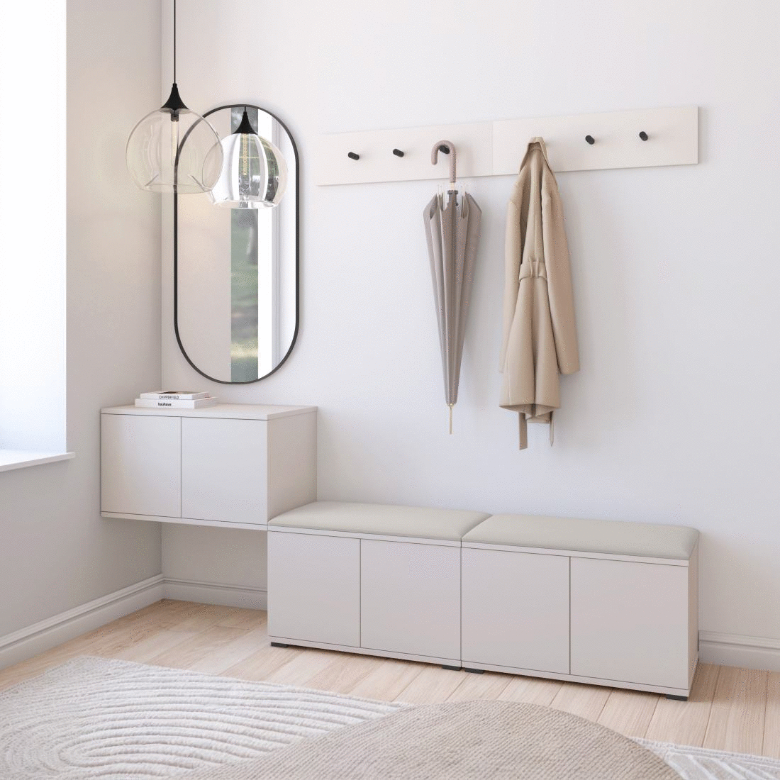 Předsíňová stěna Emi 21 - bílá