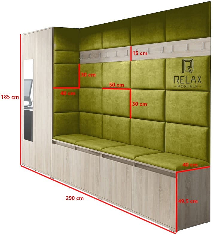 Předsíňová stěna Emi 9 - sonoma