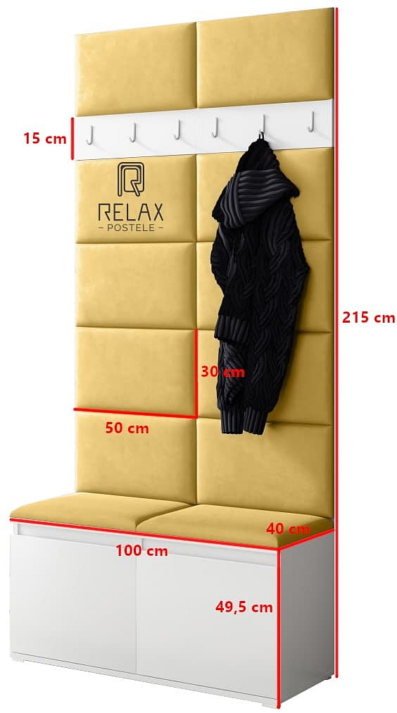 Předsíňová stěna Emi 1 - bílá