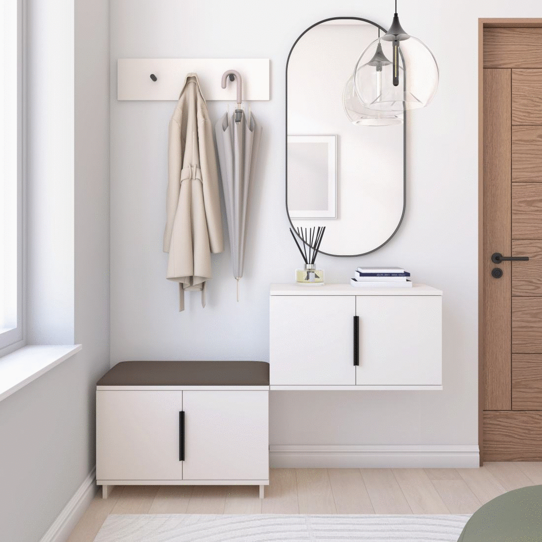 Předsíňová stěna Emi 21 - bílá