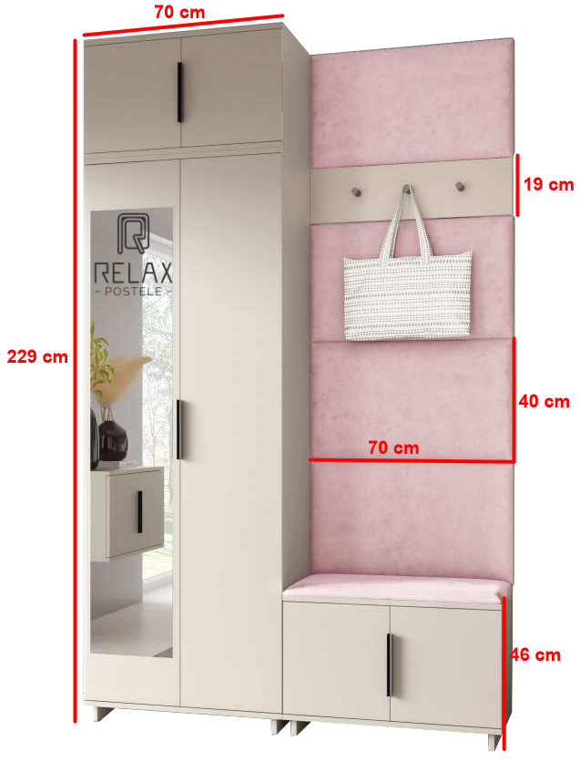 Předsíňová stěna Emi 21 - bílá