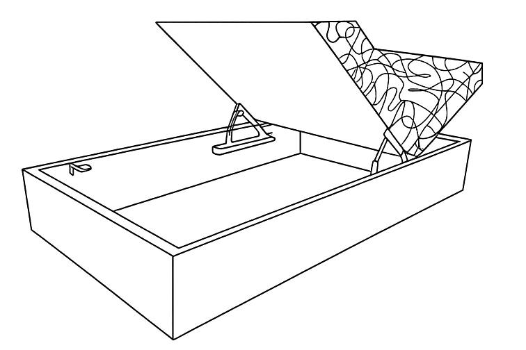 Zvýšená čalouněná postel Alex - černá
