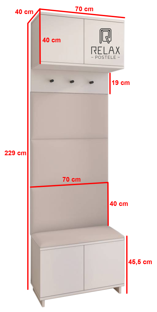 Předsíňová stěna Emi 21 - bílá