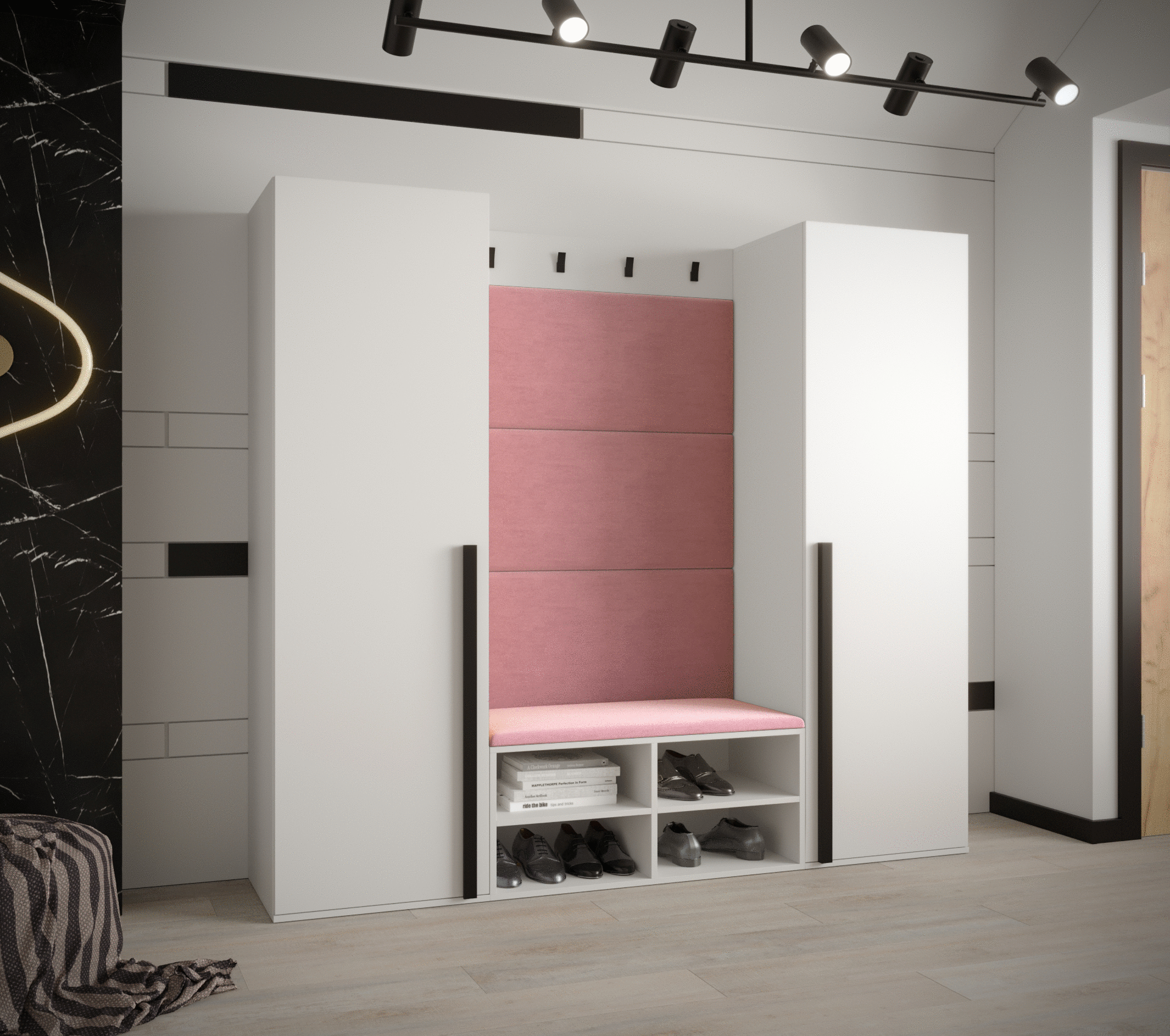 Předsíňová stěna Miro 9 - bílá