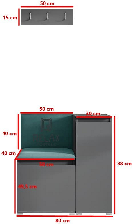 Předsíňová stěna Emi 30 - grafit