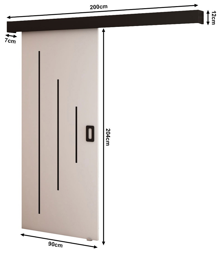 Posuvné dveře Beni Y - 90 cm