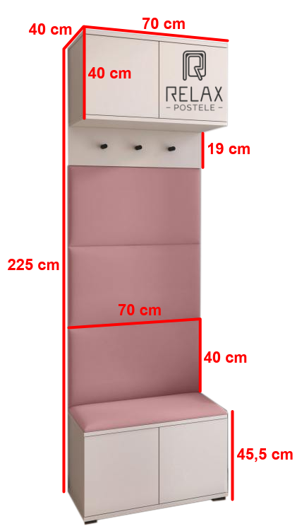 Předsíňová stěna Emi 21 - bílá