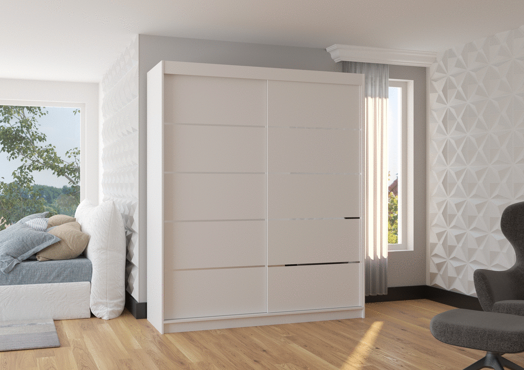Šatní skříň s posuvnými dveřmi Spectra - 180 cm