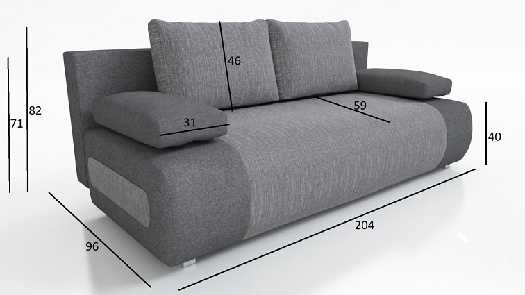 Rozkládací pohovka Mia - Berlin 02/Sawana 14