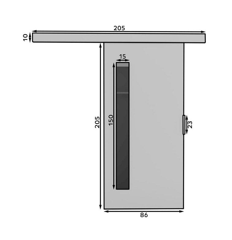 Posuvné dveře Gela - 86 cm