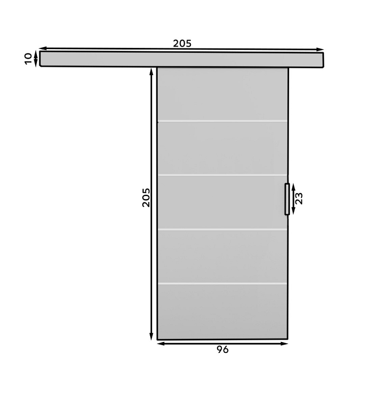 Posuvné dveře Biella - 96 cm