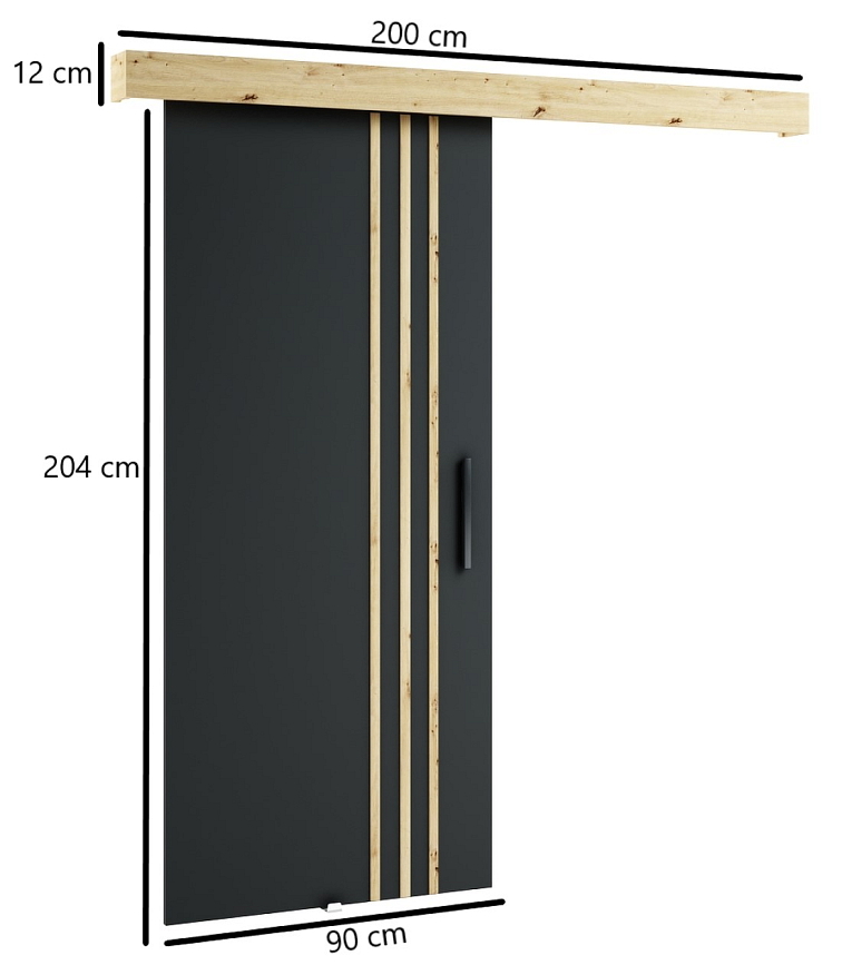 Posuvné dveře London V - 90 cm