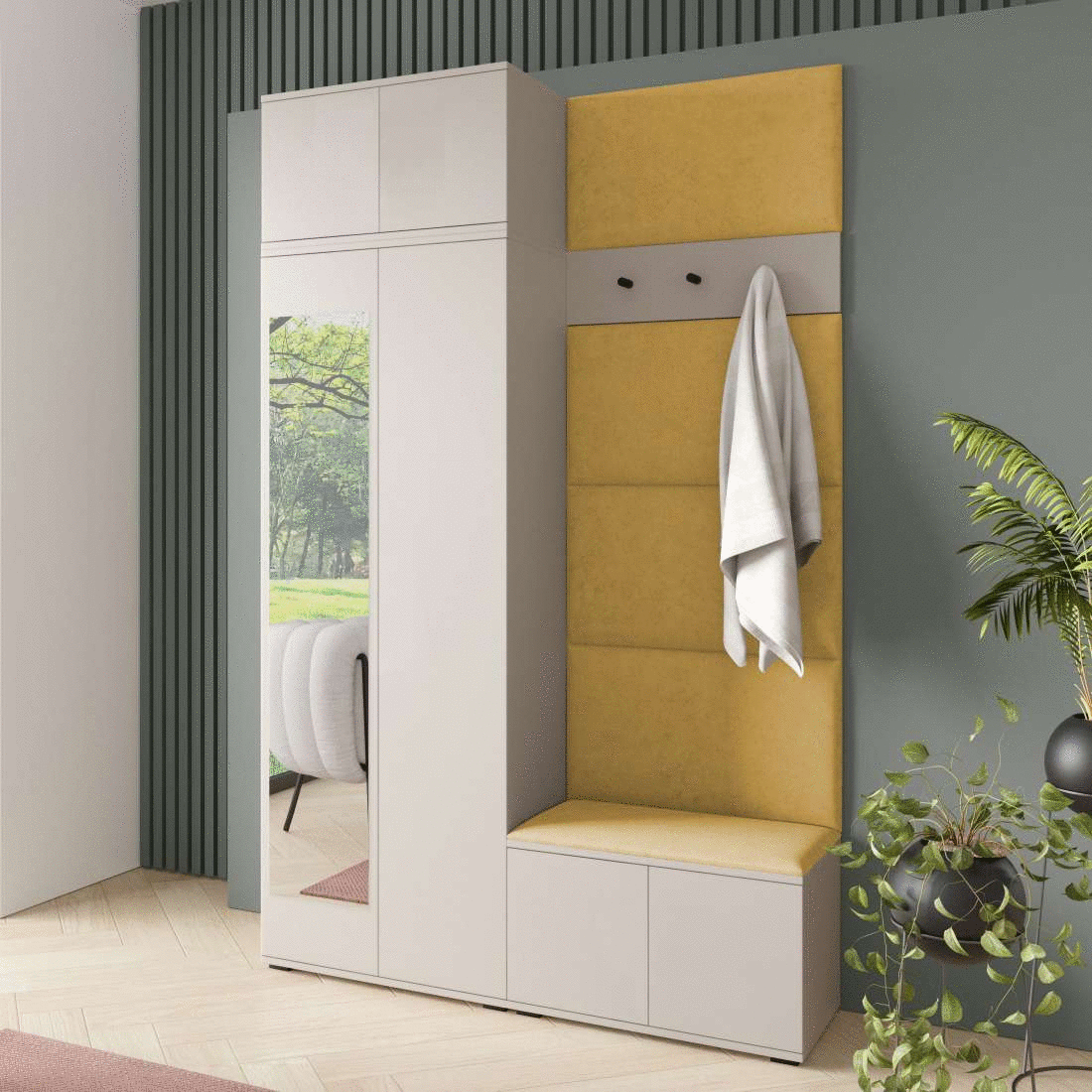 Předsíňová stěna Emi 21 - bílá