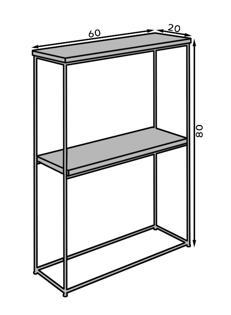 Policový regál Velo - zlatý