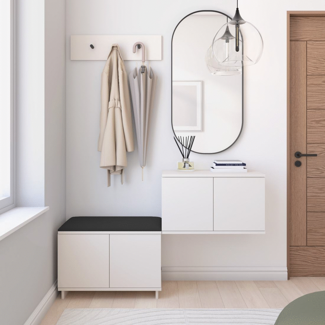 Předsíňová stěna Emi 21 - bílá