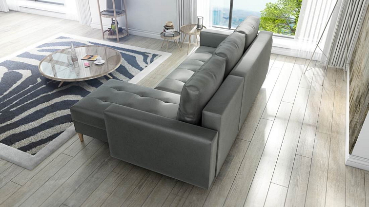 Rozkládací sedací souprava do L Scandi - Monolith 92